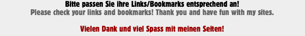 Bitte passen Sie ihre Links/Bookmarks